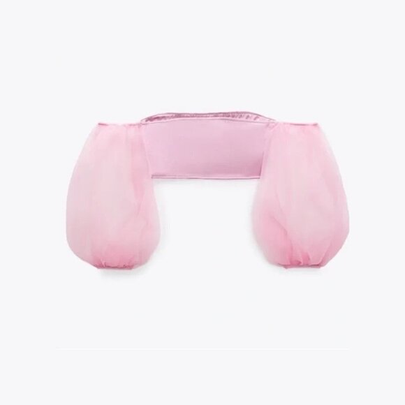 NWOT Zara pink organza crop top, S - Picture 6 of 13